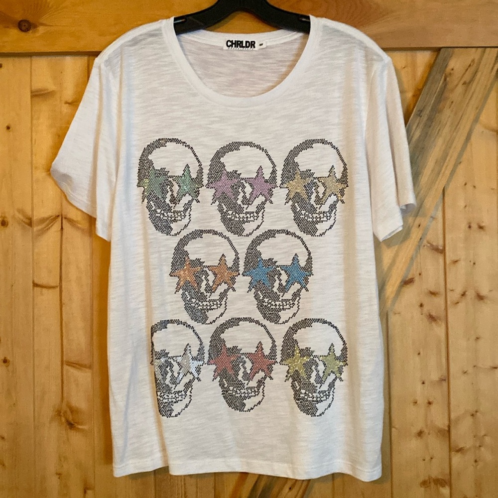 CHRLDR Rockstar Skull Top